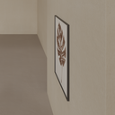 Quadro Folha Costela de Adão Caixa Crua Preta sem Vidro 70 x 50 cm