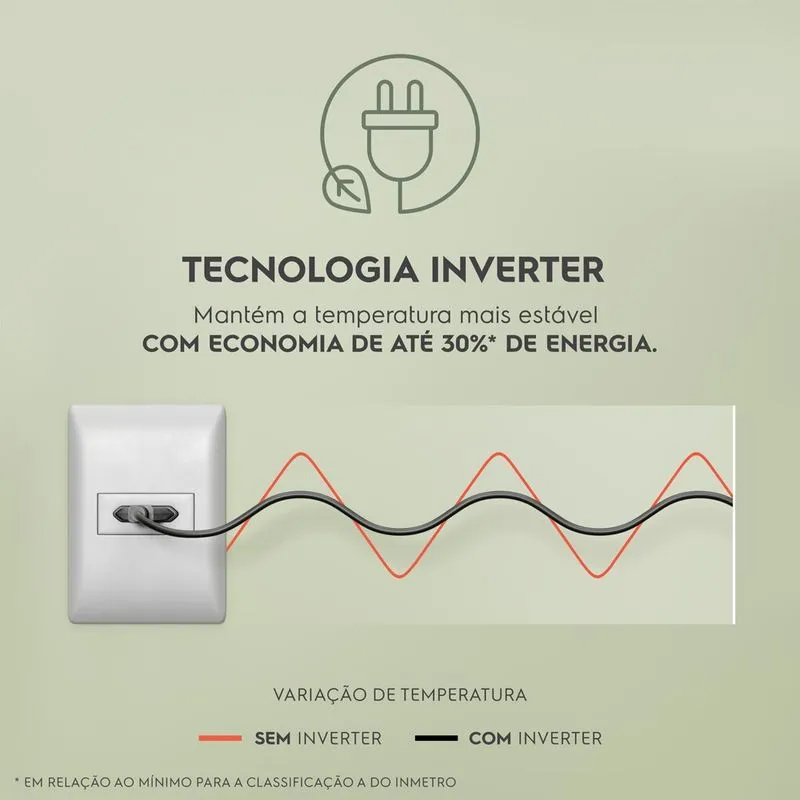 Geladeira Electrolux Frost Free Duplex Efficient com AutoSense cor Inox Look 390L (IF43S)