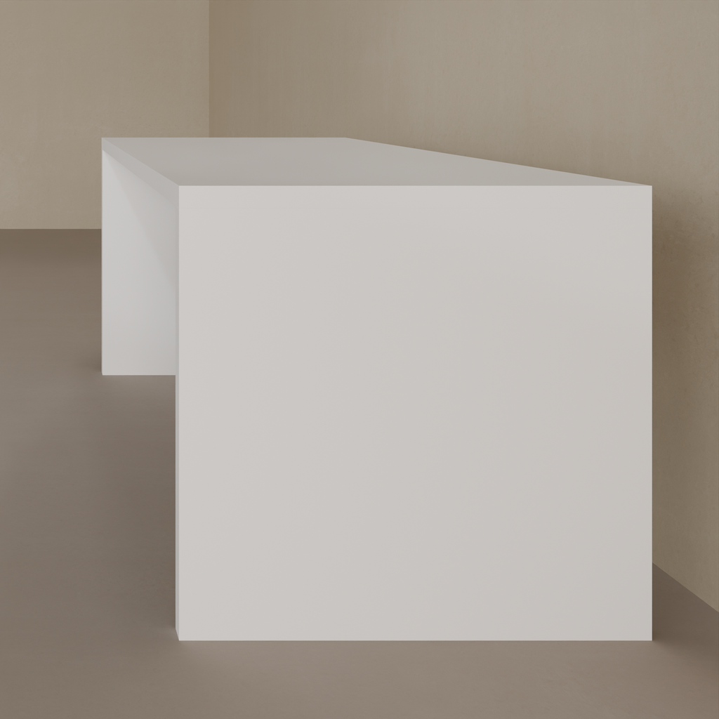 Mesa de Jantar 155x78 cm Cor Branco Tx (Sudoeste / Bias Fortes - Apt 09)