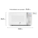Microondas Electrolux 20L Branco com Função Tira Odor e Descongelar (MTO30)