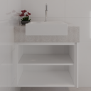 Armário de Banheiro Short Stay Nicho Branco Tx (Sudoeste / Bias Fortes - Apt 09)