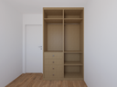 Armário Quarto 1,40 m Espelho - Cor Areal