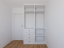 Armário Quarto 1,40 m Lisa - Cor Branco e Branco Diamante