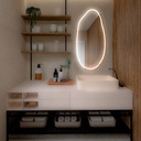 Espelho Orgânico Led Iluminado 120x60 cm