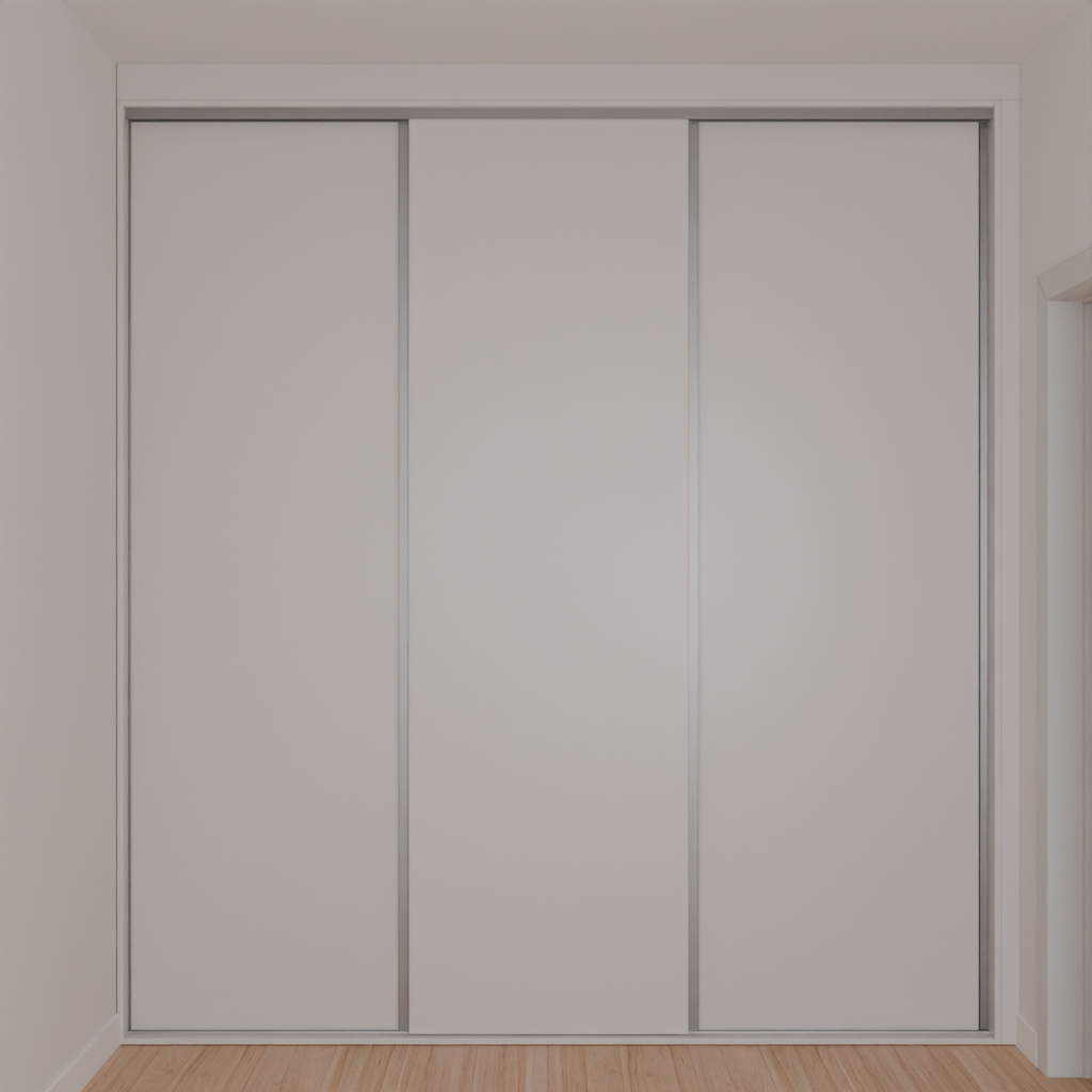 Armário Quarto Casal Porta de Correr Cinza Cobalto (Sudoeste / Bias Fortes - Apt 07 11)