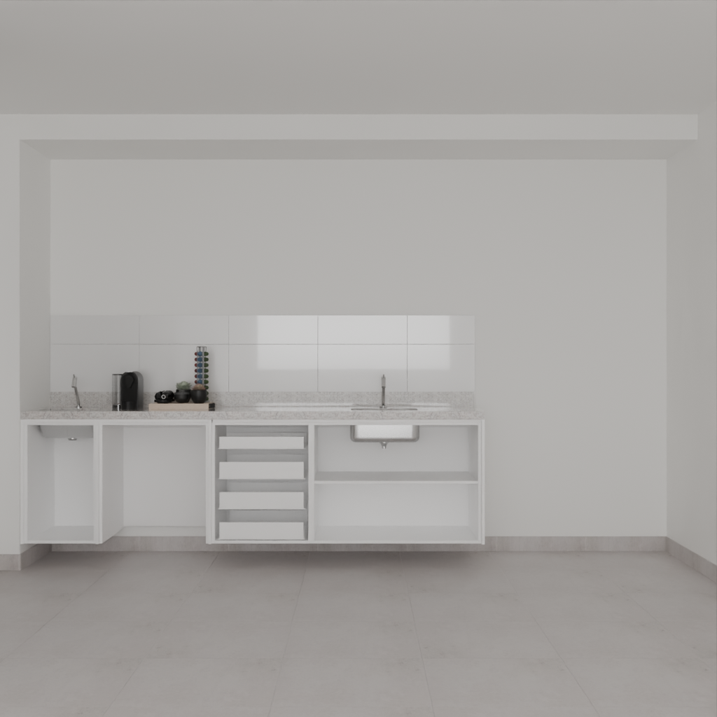 Armário Cozinha Inferior Branco Tx (Sudoeste / Bias Fortes - Apt 07 11)