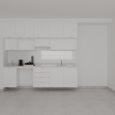 Armário Cozinha Branco Tx (Sudoeste / Bias Fortes - Apt 07 11)