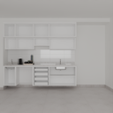 Armário Cozinha Branco Tx (Sudoeste / Bias Fortes - Apt 07 11)