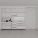 Armário Cozinha Branco Tx (Sudoeste / Bias Fortes - Apt 07 11)