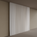 Cortina Blackout Branco e Gaze Linho Prata  Sala)