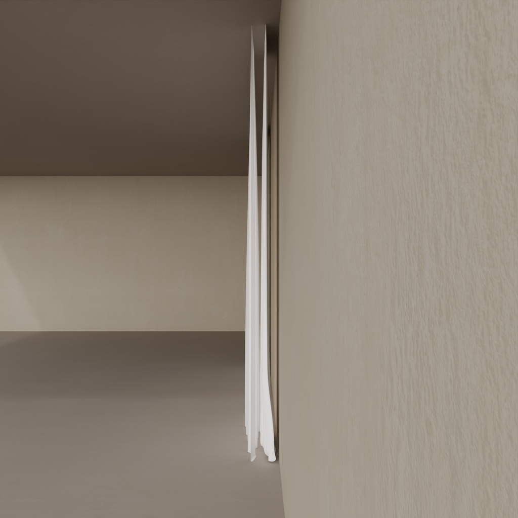 Cortina Blackout Branco e Gaze Linho Prata - Sala)