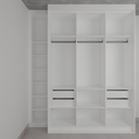Armário Quarto 3 Portas de Correr Branco Tx (Sudoeste / Bias Fortes - Apt 09)