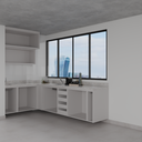 Armário Cozinha Cinza Cobalto (Sudoeste / Bias Fortes – Apt 08 10)