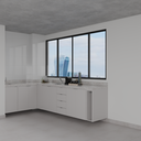 Armário Cozinha Inferior Cinza Cobalto (Sudoeste / Bias Fortes – Apt 08 10)