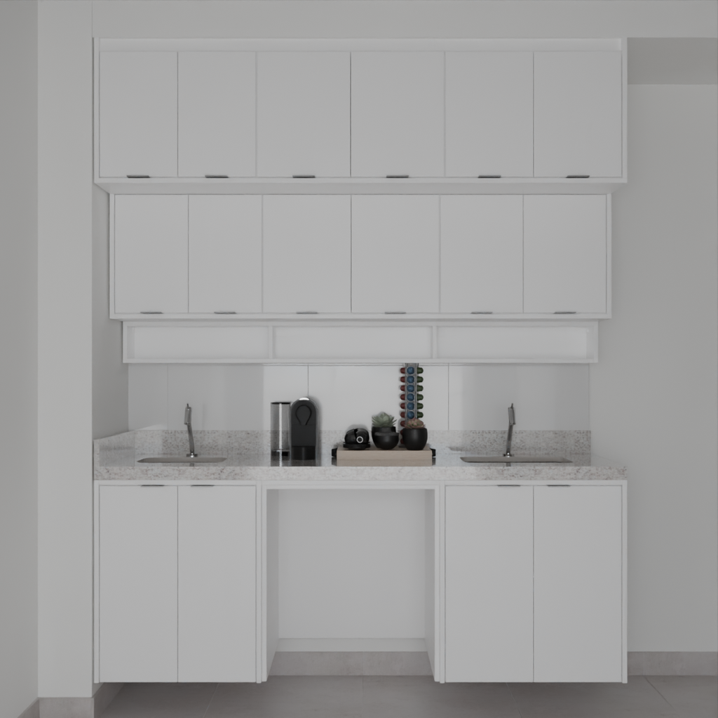 Armário Cozinha Branco Tx (Sudoeste / Bias Fortes – Apt 03 04)