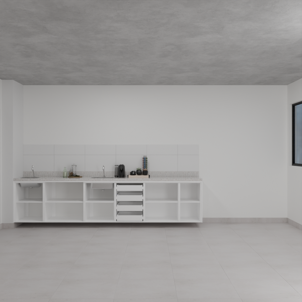 Armário Cozinha Inferior Branco Tx (Sudoeste / Bias Fortes – Apt 01 02 05 06)