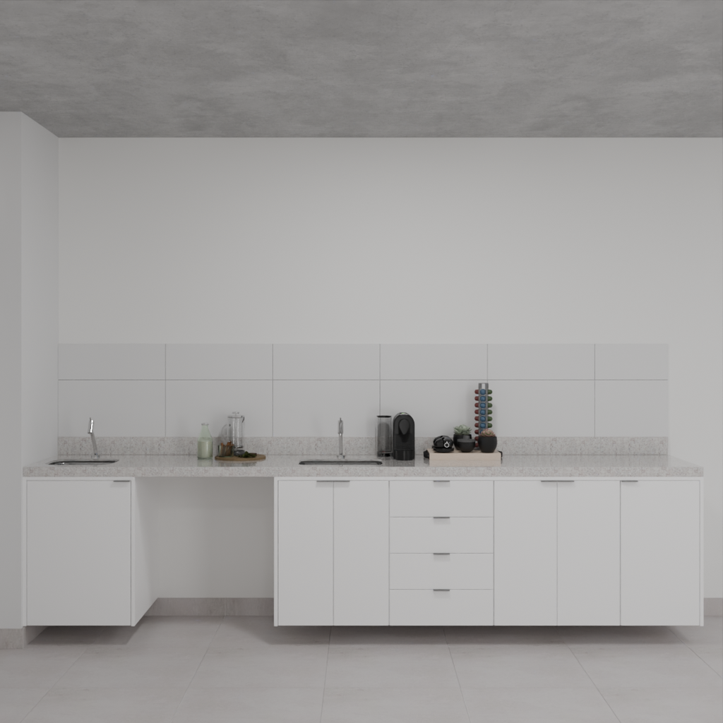 Armário Cozinha Inferior Branco Tx (Sudoeste / Bias Fortes – Apt 01 02 05 06)