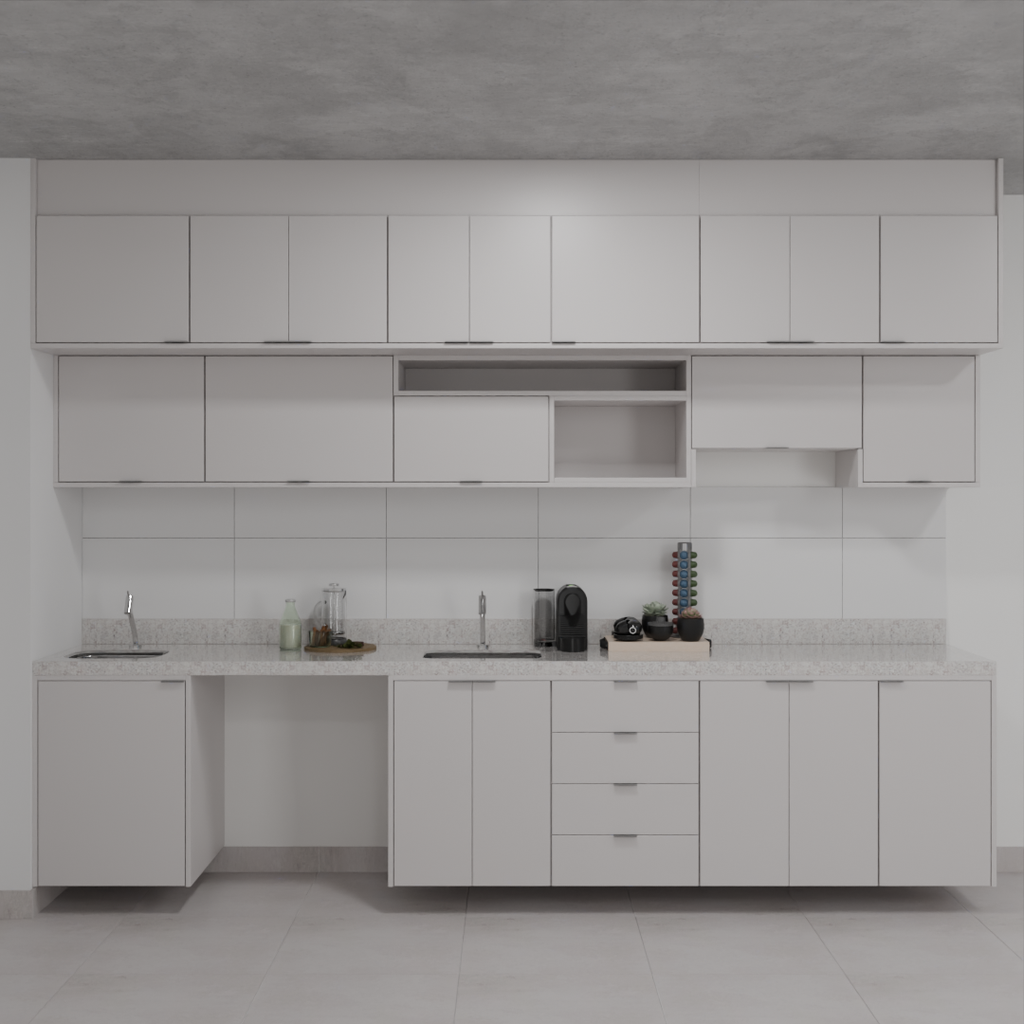 Armário Cozinha Cinza Cobalto (Sudoeste / Bias Fortes – Apt 01 02 05 06)