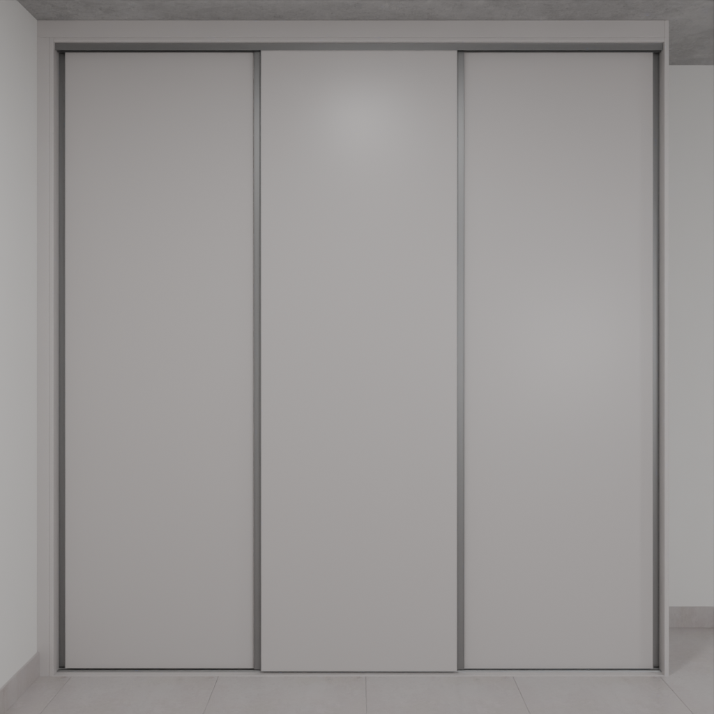 Armário Quarto Porta de Correr Cinza Cobalto (Sudoeste / Bias Fortes - Apt 01 02 05 06)