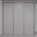Armário Quarto Porta de Correr Cinza Cobalto (Sudoeste / Bias Fortes - Apt 01 02 05 06)