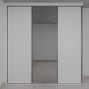 Armário Quarto Porta de Correr 1 Espelho Branco Tx (Sudoeste / Bias Fortes - Apt 01 02 05 06)