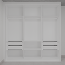 Armário Quarto Porta de Correr 1 Espelho Branco Tx (Sudoeste / Bias Fortes - Apt 01 02 05 06)