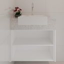 Armário de Banheiro Gaveteiro Branco Tx (Sudoeste / Bias Fortes - Apt 01 02 05 06)