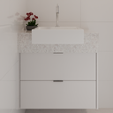Armário de Banheiro Gaveteiro Cinza Cobalto (Sudoeste / Bias Fortes - Apt 01 02 05 06)