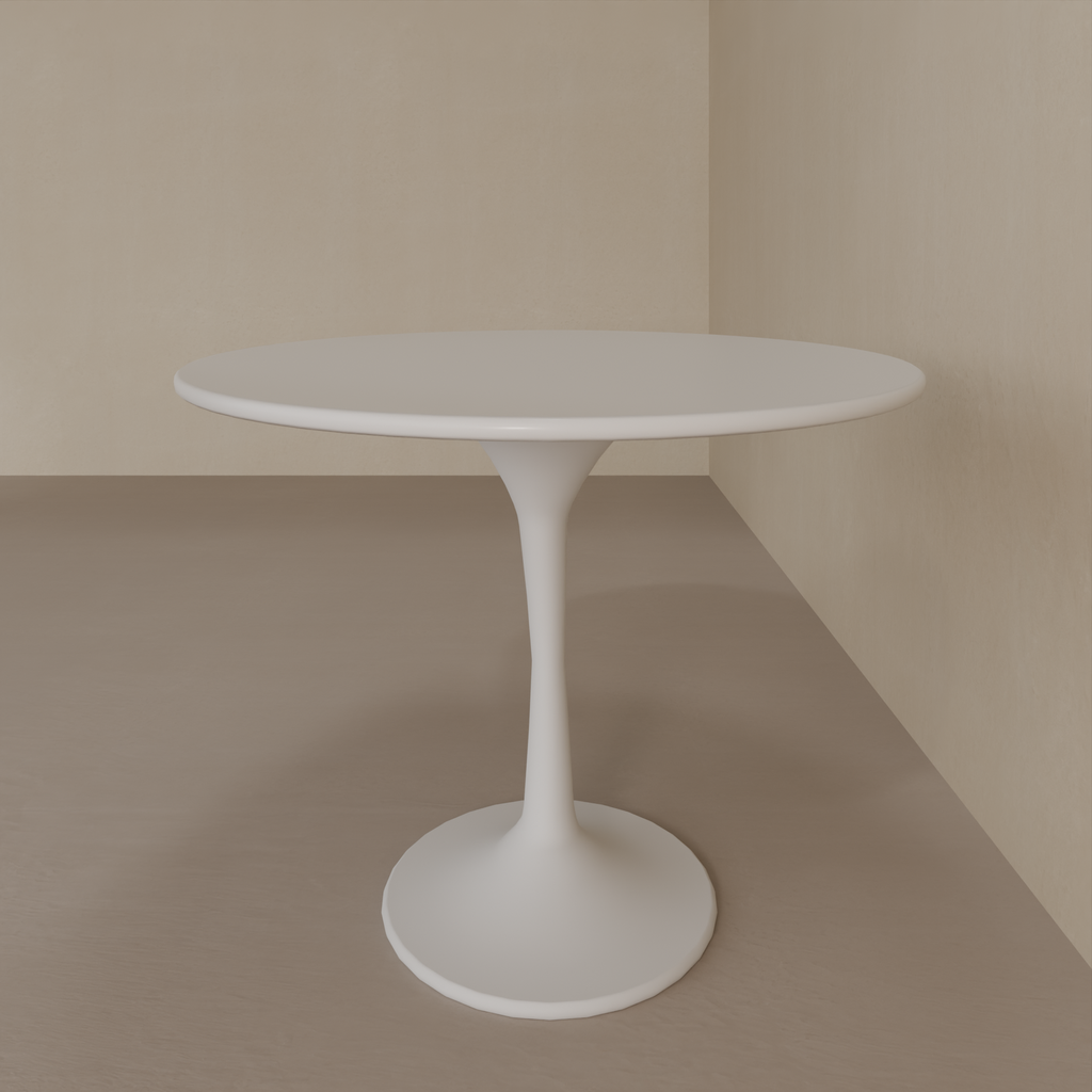 Mesa de Jantar Saarinen Oval 160 x 90 cm Tampo Branco Tx Base Branca