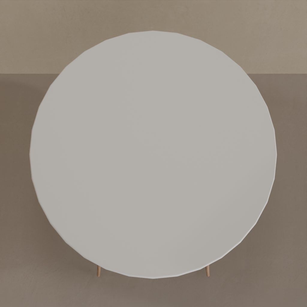 Mesa de Jantar Eiffel Redonda 140cm Tampo Branco Tx Base Amadeirado