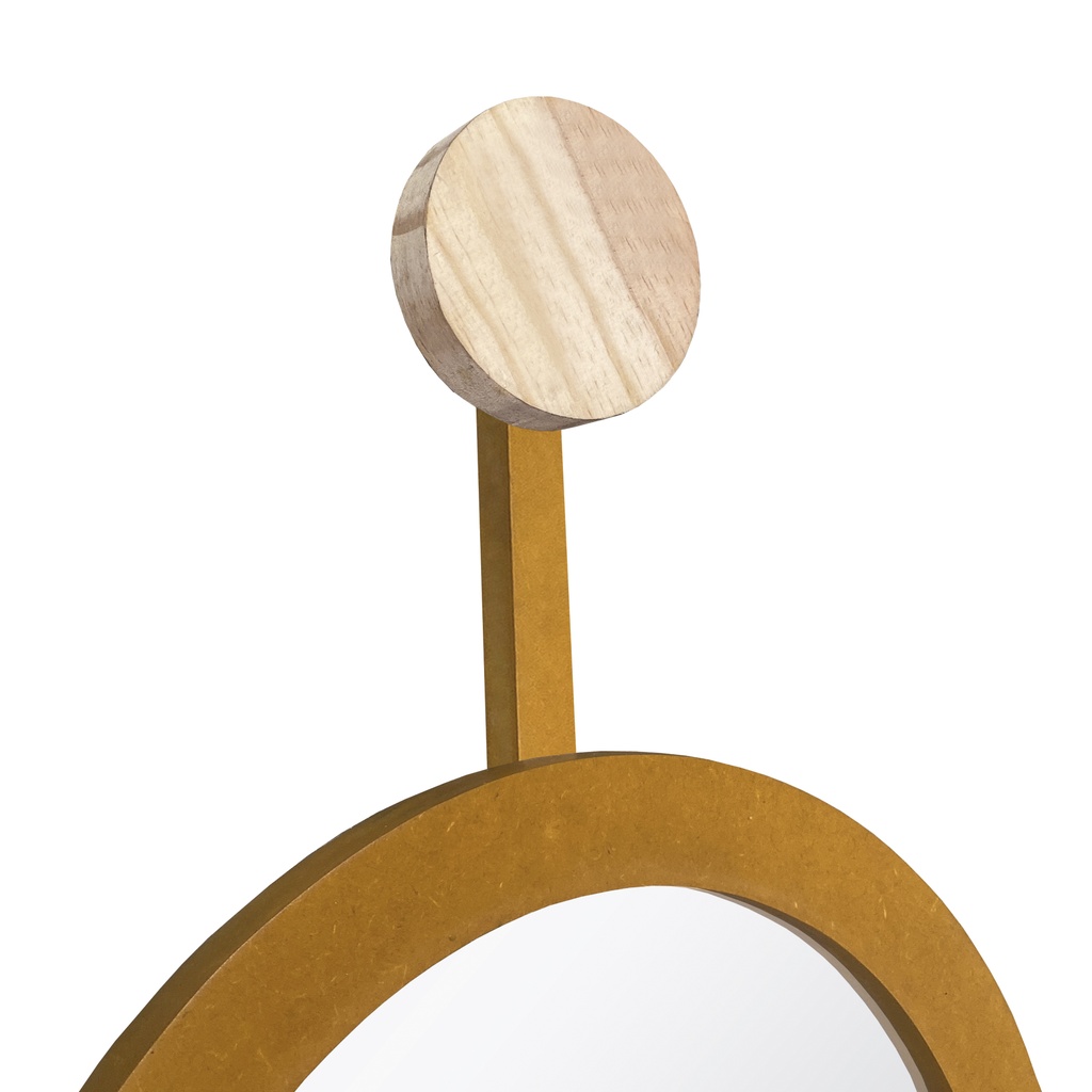 Espelho de Corpo Pêndulo Oval MDF Tauari 142x55 cm