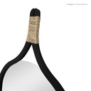 Espelho de Corpo Profile Sisal Orgânico Aço Preto 140x43 cm