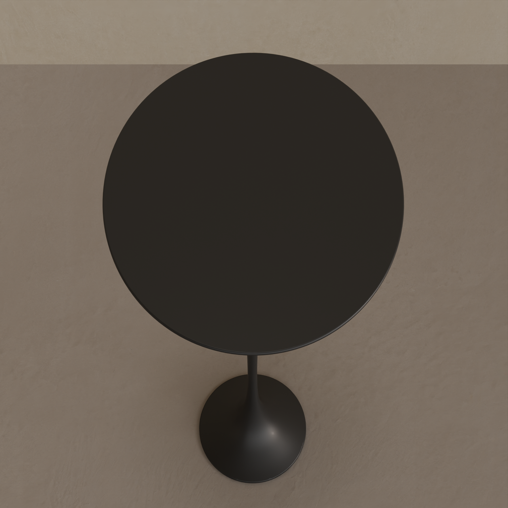 Mesa de Cabeceira Saarinen 30cm Preto