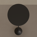 Mesa de Cabeceira Saarinen 30cm Preto