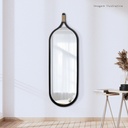 Espelho de Corpo Profile Sisal Orgânico Aço Preto 140x43 cm