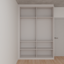 Armário Quarto Solteiro Porta de Giro Cinza Cobalto (Sudoeste / Bias Fortes - Apt 03 04)