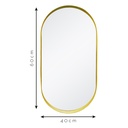 Espelho Decorativo Urban Oblongo Aço Dourado 60x40 cm