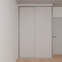 Armário Quarto Solteiro Porta de Correr Cinza Cobalto (Sudoeste / Bias Fortes - Apt 03 04)