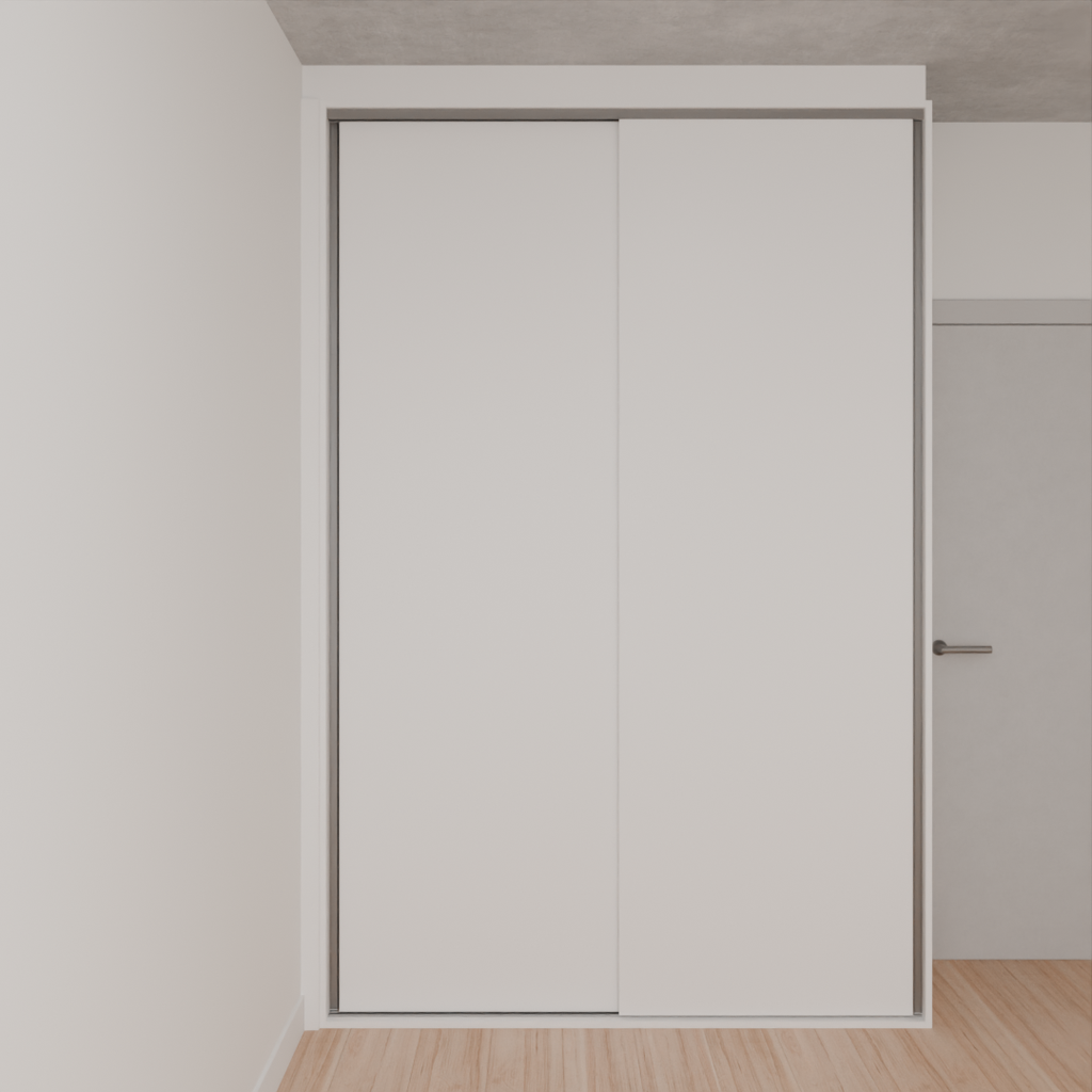Armário Quarto Solteiro Porta de Correr Branco Tx (Sudoeste / Bias Fortes - Apt 03 04)