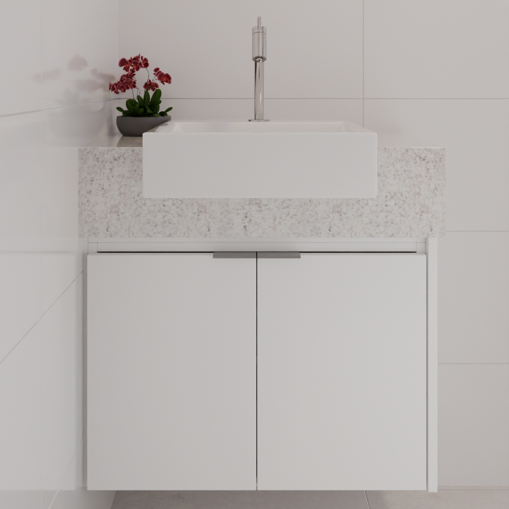 Armário de Banheiro Porta de Giro Branco Tx (Sudoeste / Bias Fortes - Apt 03 04 / Suite)