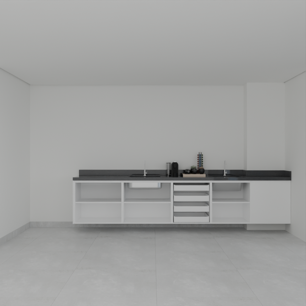 Armário Cozinha Inferior Branco Tx (Sudoeste / Vale do Sereno – Apt 01 04 05 06 09 10)
