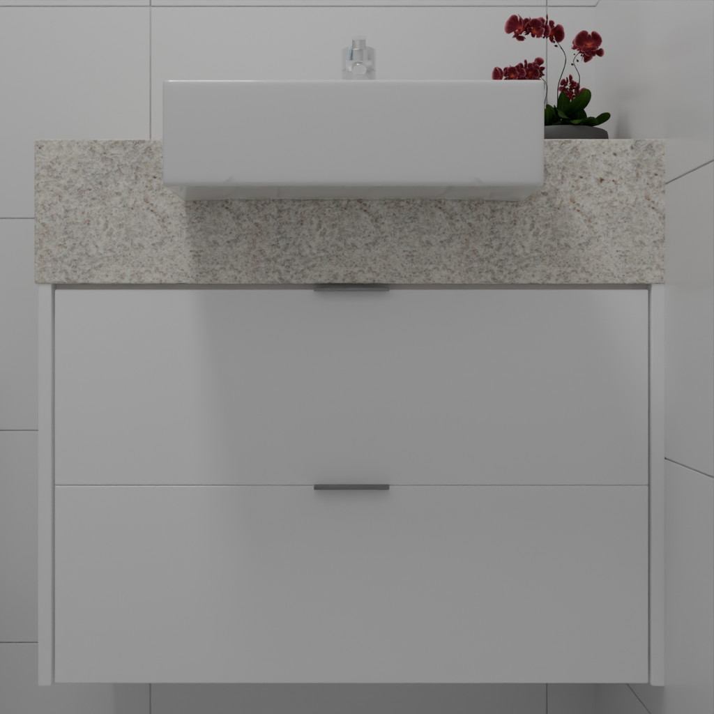 Armário Banheiro Gaveteiro Branco Tx (Sudoeste / Vale do Sereno – Apt 01 04 05 06 09 10)