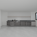 Armário Cozinha Inferior Cinza Cobalto (Sudoeste / Vale do Sereno – Apt 02 03 07 08)