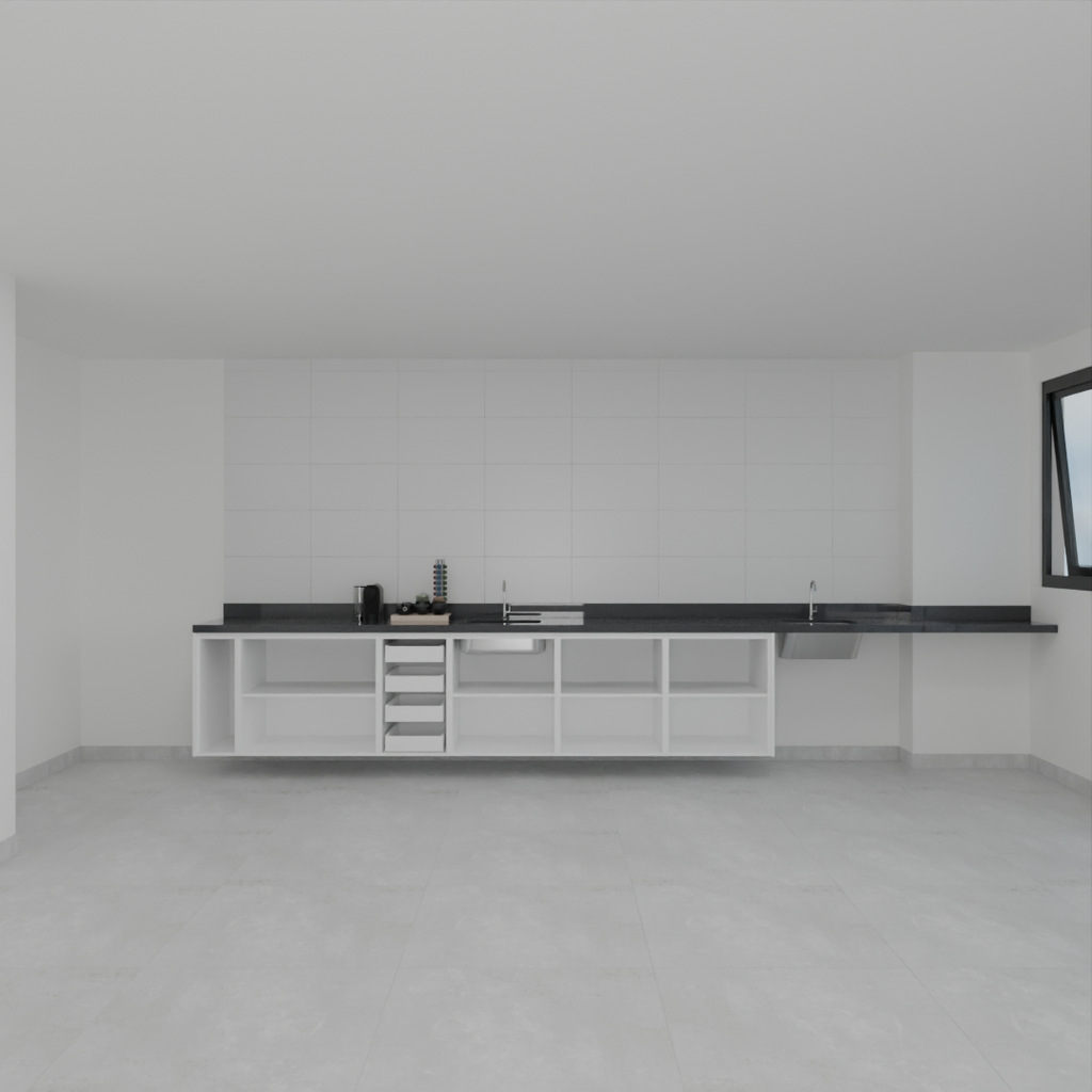Armário Cozinha Inferior Branco Tx (Sudoeste / Vale do Sereno – Apt 02 03 07 08)