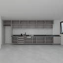 Armário Cozinha Completo Cinza Cobalto (Sudoeste / Vale do Sereno – Apt 02 03 07 08)