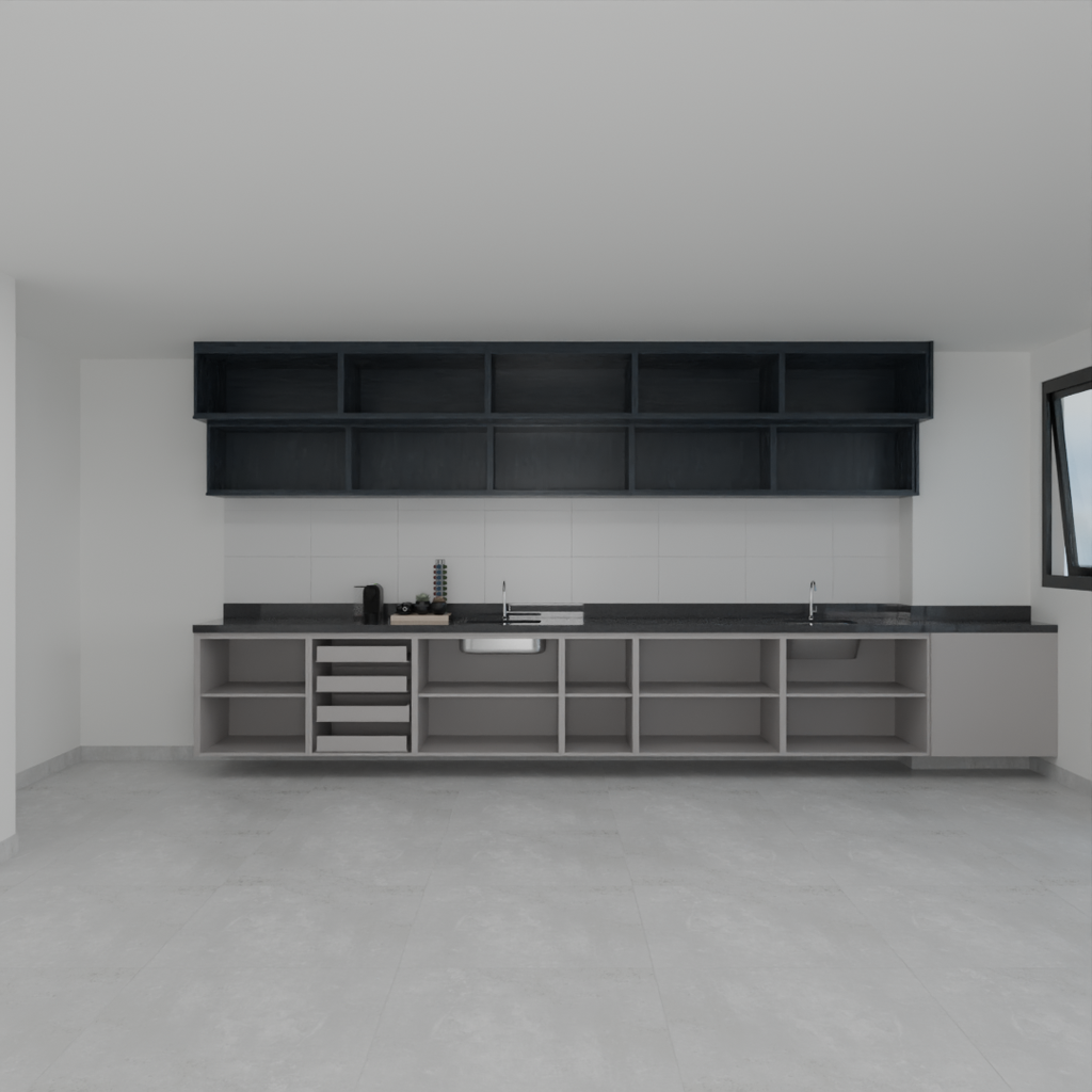 Armário Cozinha Cinza Cobalto e Azul Tx (Sudoeste / Vale do Sereno – Apt 02 03 07 08)