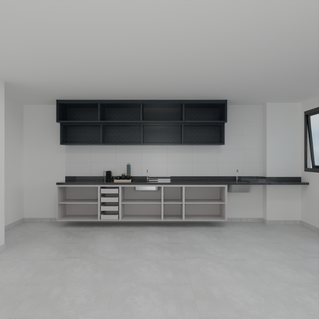 Armário Cozinha Cinza Cobalto e Azul Tx (Sudoeste / Vale do Sereno – Apt 02 03 07 08)