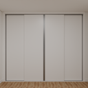 Armário Quarto 4 Portas de Correr Branco Tx (Sudoeste / Vale do Sereno – Apt 02 03 07 08 / Suite)