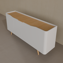 Buffet ARC 1,8m Off White e Amadeirado (Sudoeste)