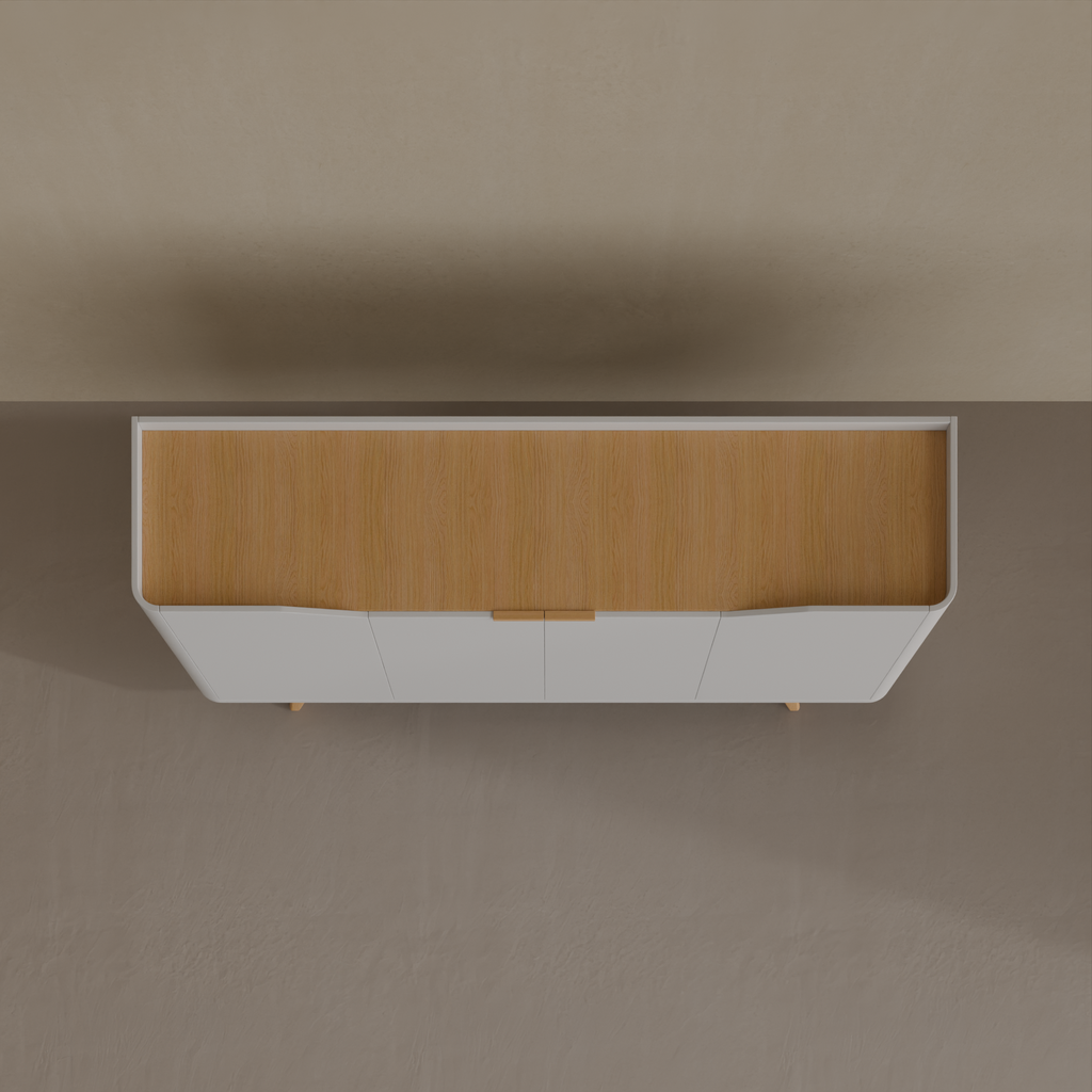 Buffet ARC 1,8m Off White e Amadeirado (Sudoeste)